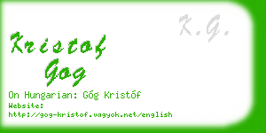 kristof gog business card